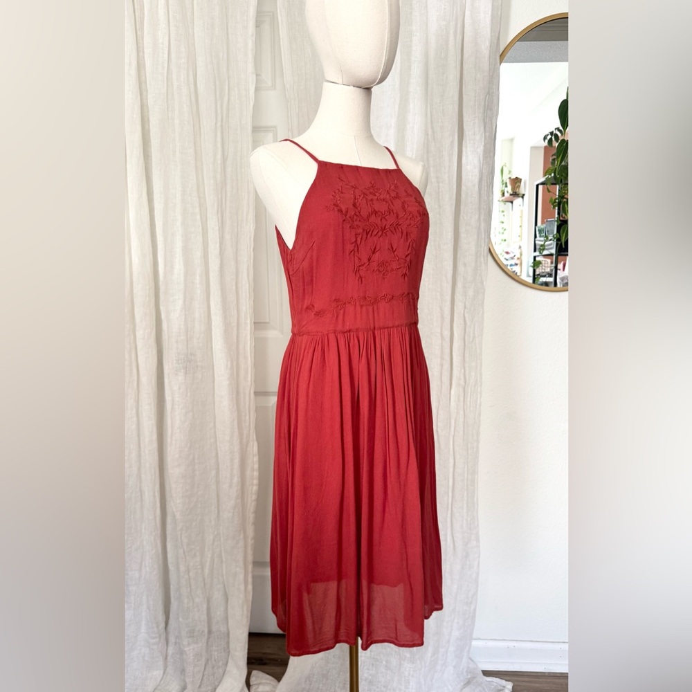 Red Embroidered sundress